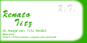 renato titz business card