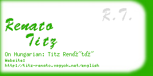 renato titz business card